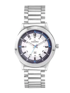 maxima Men E-Co Printed Stainless Steel Bracelet Style Straps Analogue Watch 36593CMGI