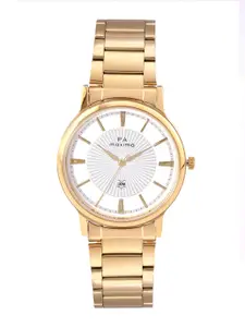 maxima Men Printed Stainless Steel Bracelet Style Straps Analogue Watch 48212CMGY