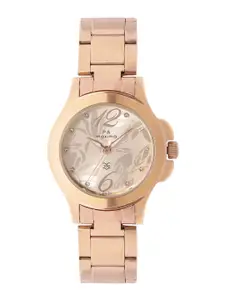 maxima Women Attivo Printed Dial & Stainless Steel Bracelet Style Analogue Watch 43054CMLR
