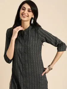 Anouk Women Geometric Woven Design Kurta
