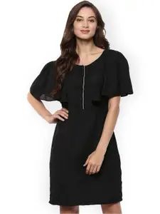 Zima Leto Women Black Solid A-Line Dress