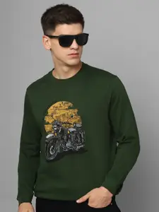 Louis Philippe Jeans Graphic Printed Cotton Sweatshirt