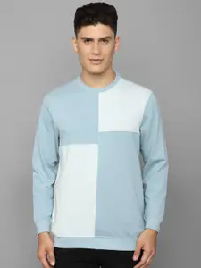 Louis Philippe Jeans Pure Cotton Colourblocked Sweatshirt