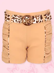 CUTECUMBER Girls Abstract Printed Mid-Rise Shorts