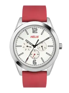 Helix Men Brass Dial & Straps Analogue Watch TW031HG18