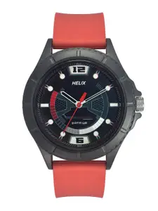 Helix Men Textured Dial & Straps Analogue Watch TW033HG20