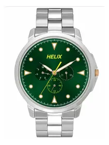 Helix By Timex Green Round Dial Analog Men's Watch - TW027HG34