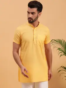 NAMASKAR Mandarin Collar Pure Cotton Kurta