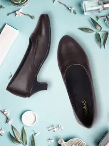 FASHIMO Textured Kitten Heel Pumps