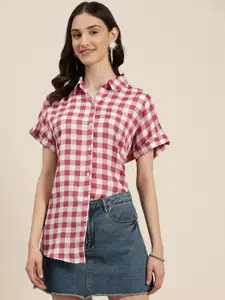 Qurvii Women Comfort Buffalo Checked Casual Shirt