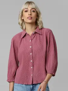 ONLY Self Designed Opaque Casual Shirt
