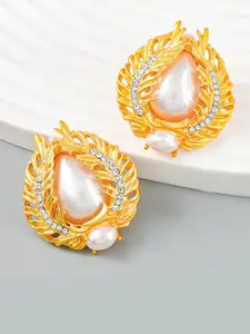 AVANT-GARDE PARIS Gold-Plated Teardrop Studs Earrings