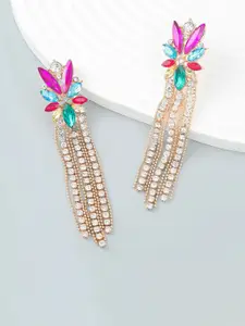 AVANT-GARDE PARIS Gold-Plated Rhinestone Drop Earrings