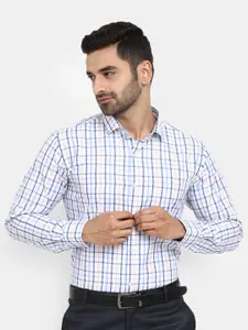 V-Mart Tartan Checked Long Sleeves Cotton Formal Shirt