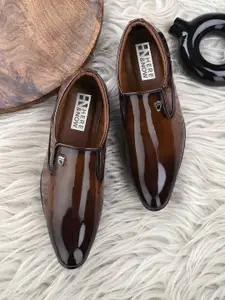 HERE&NOW Men Leather Slip On Formal Shoes