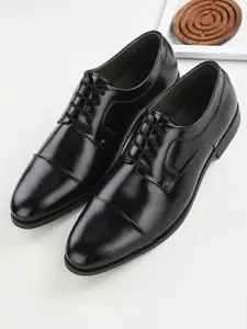 House of Pataudi Men Round Toe Formal Derbys