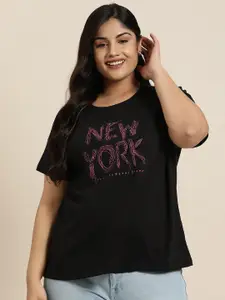 Sztori Plus Size New York Printed T-shirt