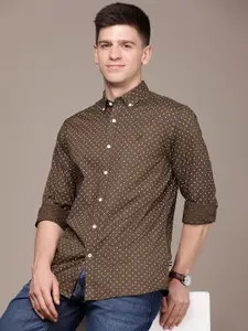 Nautica Men Slim Fit Pure Cotton Printed Casual Shirt