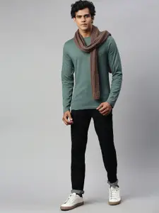 Magic Needles Men Self Design Acrylic Scarf