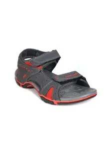 IMPAKTO Men Woven Design Comfortable Velcro Closure Sports Sandals