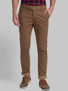 Raymond Men Self-Design Slim-Fit Trousers