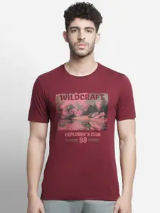 Wildcraft Graphic Printed Round Neck Pure Cotton T-shirt