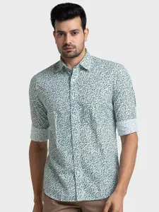 ColorPlus Tailored Fit Floral Printed Pure Cotton Casual Shirt