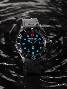 SWISS MILITARY HANOWA Men Silicon Straps Analogue Swiss Made Watch SMWGN2200303