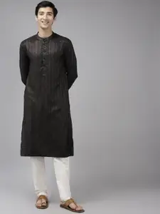 See Designs Striped Woven Design Kurta with Pyjamas