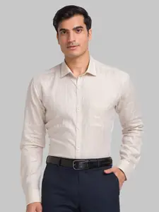 Park Avenue Spread Collar Pure Linen Slim Fit Formal Shirt