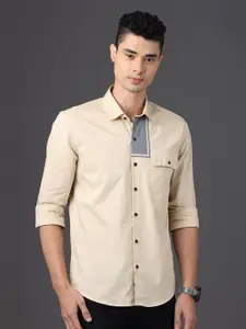 FOGA Spread Collar Pure Cotton Casual Shirt