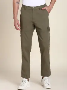 Dennis Lingo Men Slim Fit Mid-Rise Cotton Cargos