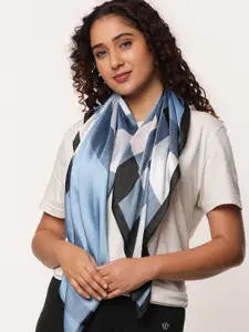 NOTEQUAL Women Printed Checked Scarf