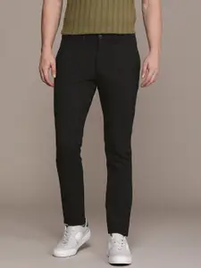 Nautica Men Mid Rise Checked Slim Fit Trousers