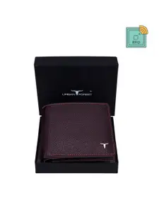 URBAN FOREST Men Leather RFID Two Fold Wallet
