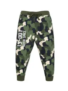 PLUM TREE Boys Camouflage Printed Pure Cotton Joggers