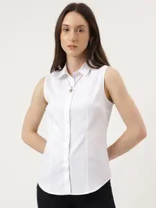 Marks & Spencer Shirt Collar Sleeveless Shirt Style Top