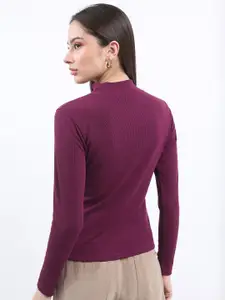 KETCH High Neck Long Sleeves Knitted Top