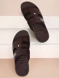 Ajanta Men Textured One Toe Comfort Sandals