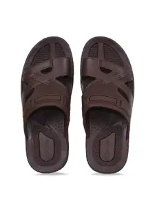 Ajanta Men Textured Comfort Sandals