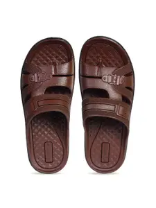 Ajanta Men Textured Comfort Sandals