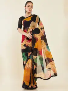 Soch Abstract Printed Embellished Saree