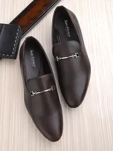 San Frissco Men Round Toe Slip On Formal Shoes