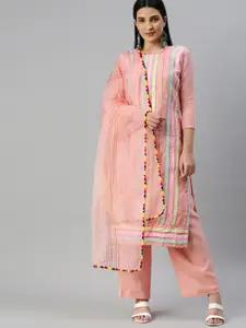 KALINI Embroidered Unstitched Dress Material