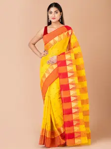 Laa Calcutta Woven Design Pure Cotton Taant Saree