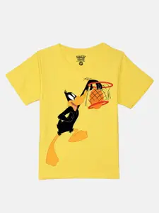 YK Warner Bros Boys Looney Tunes Printed Pure Cotton T-shirt