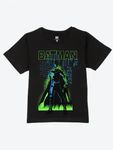YK Justice League Boys Batman Printed Pure Cotton T-shirt