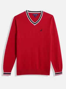 Nautica Boys Solid Pure Cotton Pullover