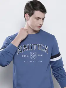 Nautica Men Brand Logo Applique Detail Sweatshirt