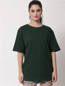 Funday Fashion Drop-Shoulder Sleeves Loose Cotton T-shirt
